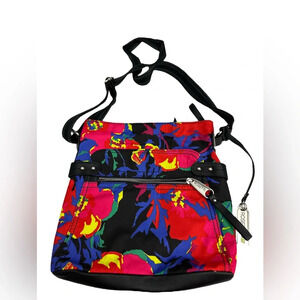 Rossetti Bright Floral Crossbody Adjustable Strap Zip Closure Travel Bag